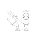 Dimension drawing of AL03B Outdoor Brass MR16 Up Light