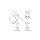 Dimension drawing of AL13B Outdoor Brass MR11 Up Light