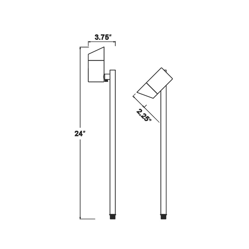 Dimension drawing of PL26B path lights