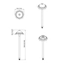 Dimension drawing of PL27B path lights