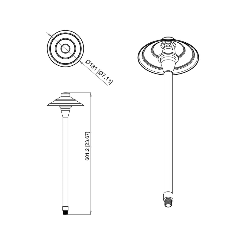 Dimension Drawing of PL44B path lights