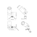 Dimension drawing of TL01B outdoor brass down light